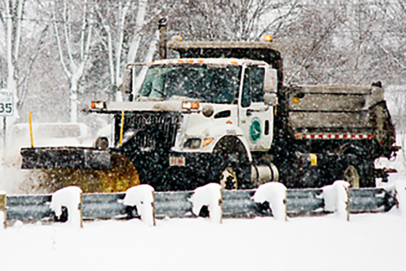 Ohio Department of Transportation Snow Plow In Winter