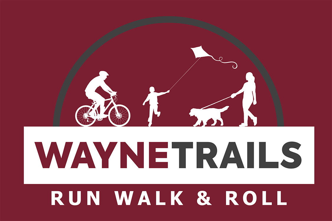 Wayne Trails Walk Run and Roll Logo